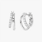Rilave 925 Sterling Silver CZ Huggie Hoop Earrings