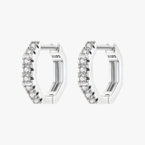 Rilave Hexagonal Hoop Earrings with Cubic Zirconia