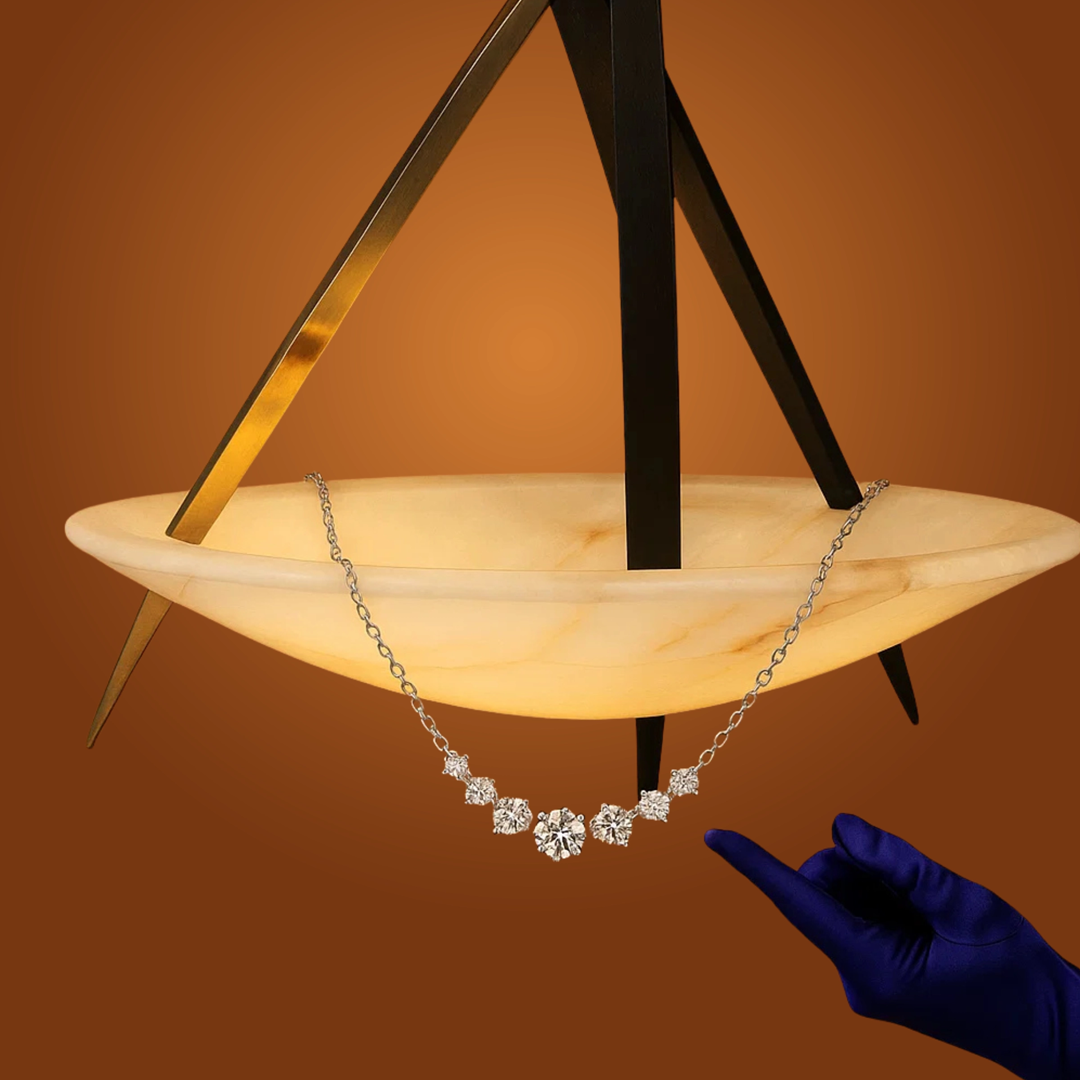 Rilave Seven-Stone Lab-Grown Moissanite Necklace