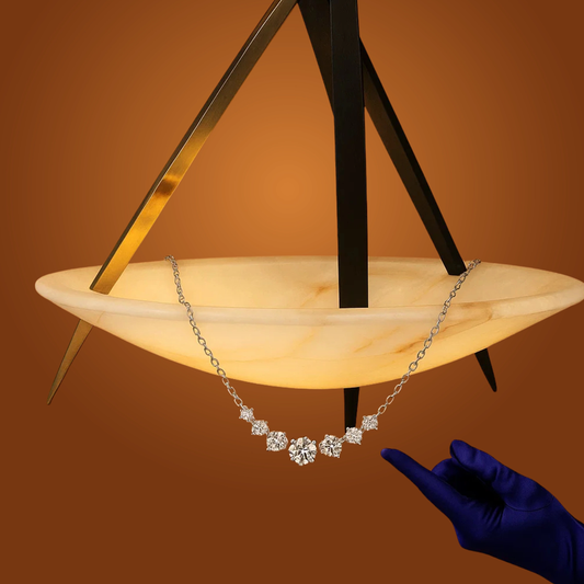 Rilave Seven-Stone Lab-Grown Moissanite Necklace