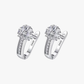 Rilave Cubic Zirconia Floral Hoop Earrings