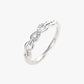 Rilave Infinity Link Pave Sterling Silver Ring