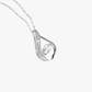 Rilave 925 Sterling Silver Teardrop Dancing CZ Pendant Necklace