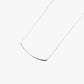 Rilave 925 Sterling Silver Curved Bar Necklace – Minimalist Box Chain