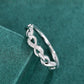 Rilave Infinity Link Pave Sterling Silver Ring