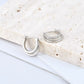 Rilave 925 Sterling Silver CZ Huggie Hoop Earrings