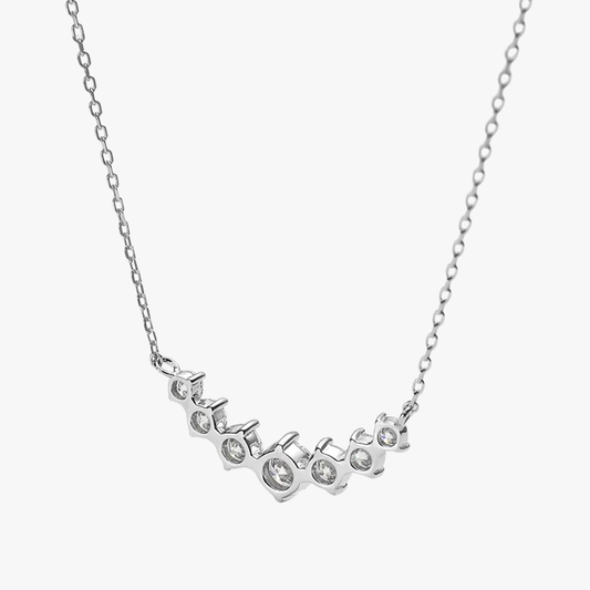 Rilave Seven-Stone Lab-Grown Moissanite Necklace