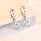 Rilave Stellar Sparkle Silver Star Drop Earrings