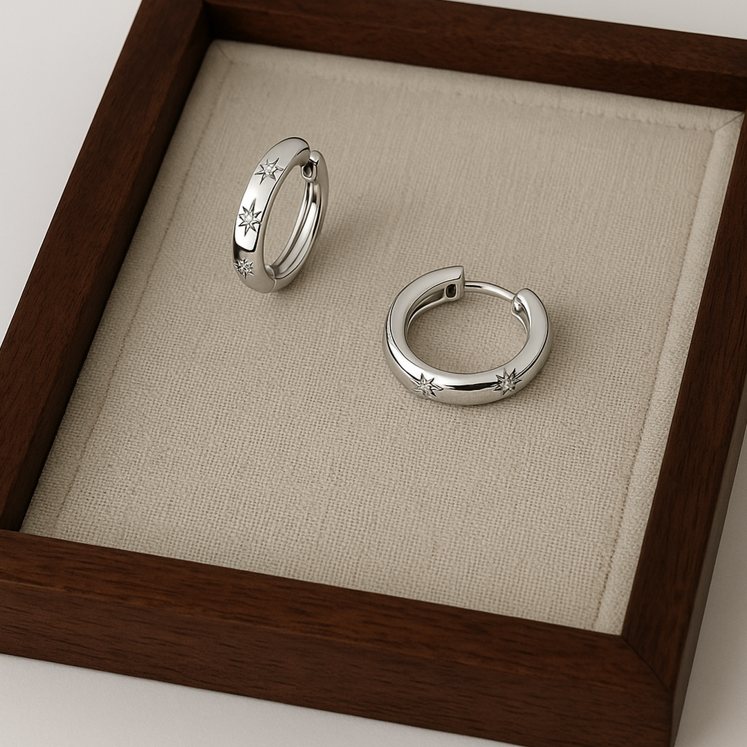 Rilave Starburst Hoop Earrings