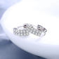 Rilave Double-Row Cubic Zirconia Huggie Hoop Earrings