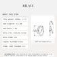 Rilave 925 Sterling Silver CZ Huggie Hoop Earrings