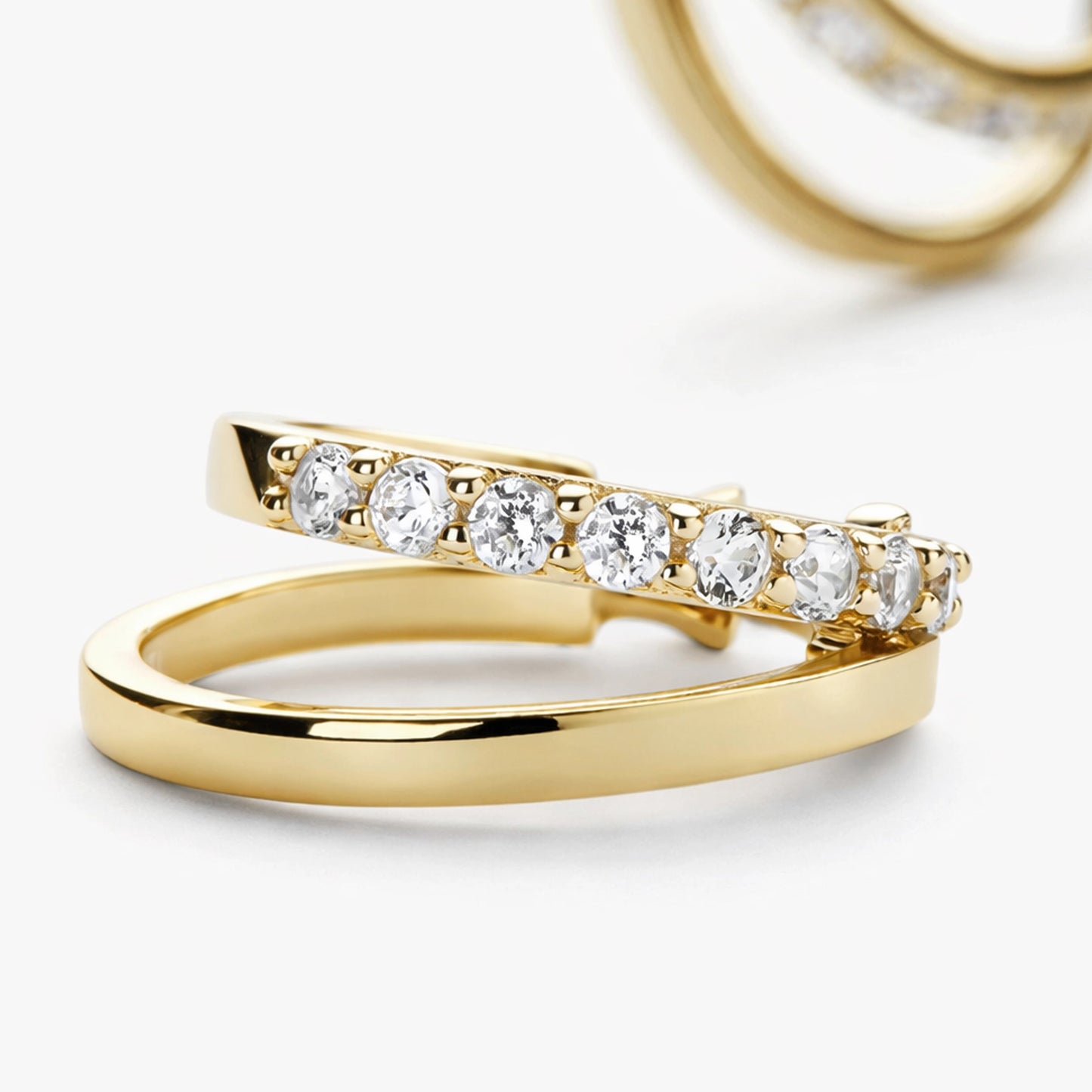 Rilave 925 Sterling Silver CZ Huggie Hoop Earrings