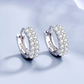 Rilave Double-Row Cubic Zirconia Huggie Hoop Earrings