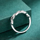 Rilave Infinity Link Pave Sterling Silver Ring