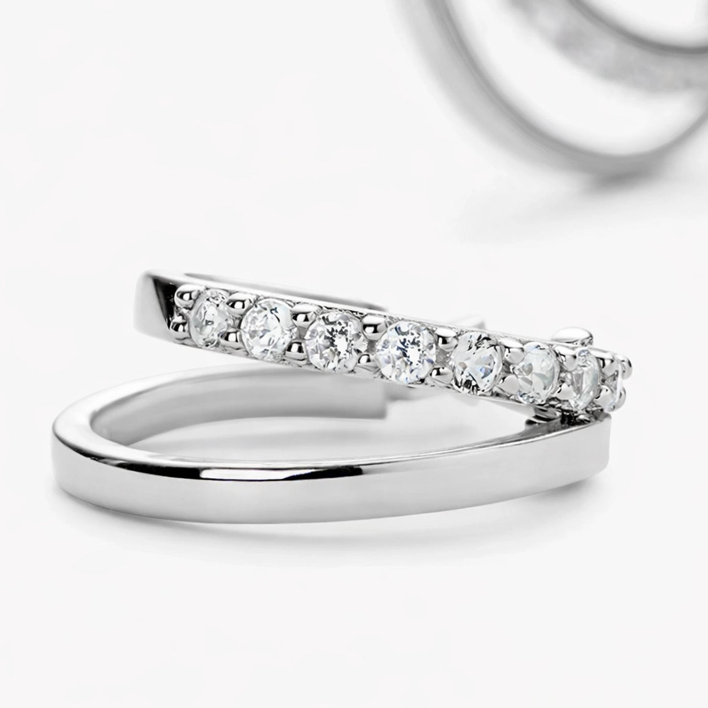 Rilave 925 Sterling Silver CZ Huggie Hoop Earrings