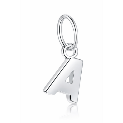 Rilave 925 Sterling Silver Alphabet Charm – A–Z Initial Pendant