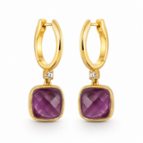 Rilave Lumi Edit Amethyst Drop Hoop Earrings
