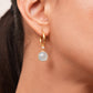 Lumi Aqua Chalcedony Drop Hoop Earrings